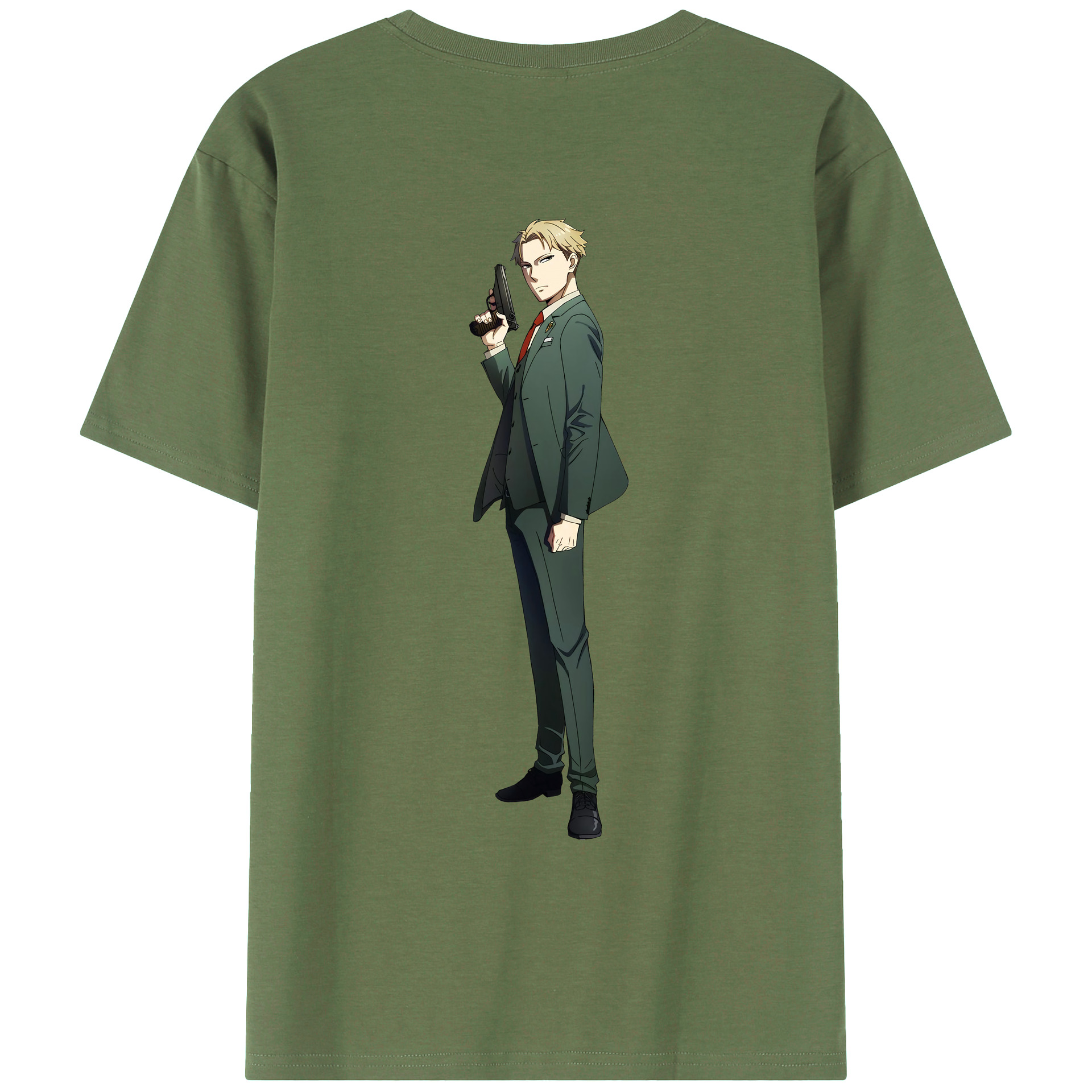 （画像用） SPY×FAMILY间谍家家酒 綿100％ メンズ半袖Tシャツ（バックプリント） 通気性